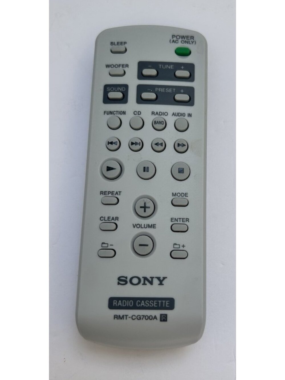 Sony Radio Cassette Gray Remote Control RMT-CG700A Replacement Unit